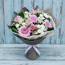 Букет цветов из:  Герберы, Альстромерии и Хризантемы #REPLACE_PRED# Чаадаевке