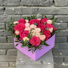 Цветочная композиция из Розы в коробке в Чаадаевке