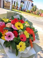 Букет цветов из:  Герберы #REPLACE_PRED# Чаадаевке