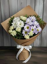 Букет цветов из:  Хризантемы и Розы в Чаадаевке