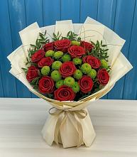 Букет цветов из:  Розы и Хризантемы в Чаадаевке