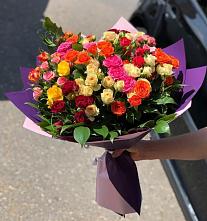 Букет Микс из разноцветных кустовых роз #REPLACE_PRED# Чаадаевке