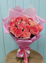 Букет 15 Розовых роз Равель в Чаадаевке