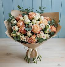 Букет цветов из:  Альстромерии и Розы #REPLACE_PRED# Чаадаевке